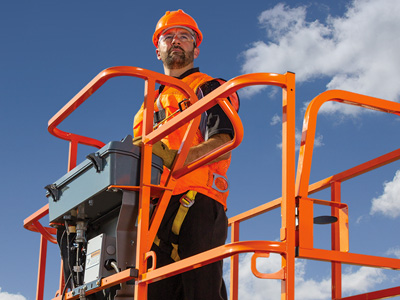 Man On Aerial Lift