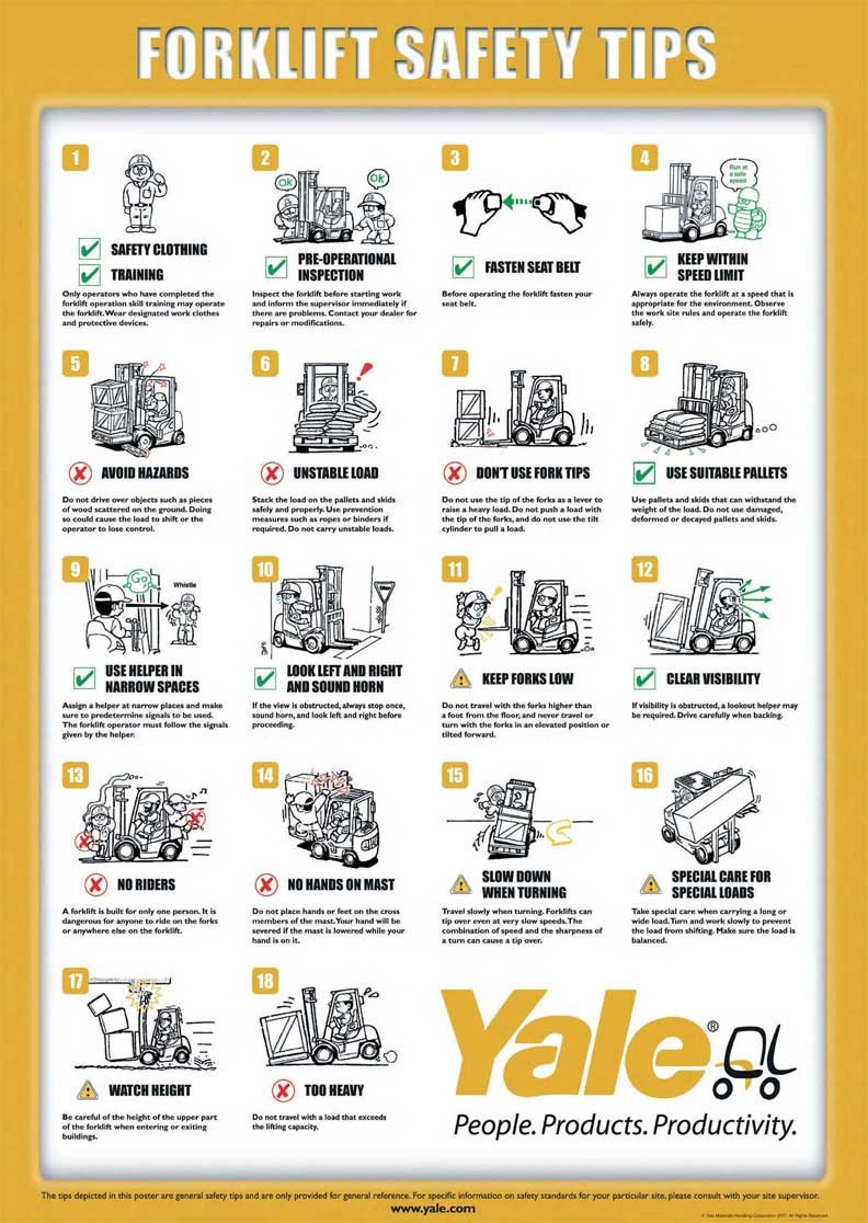 Yale Forklift Safety Tips