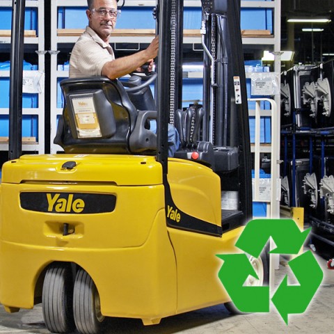 green forklift