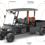 Utility Medium Bed electric cart spec diagram